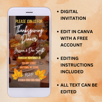 Thanksgiving video invite template