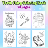 Tooth fairy coloring book printable