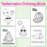 printable watermelon coloring book pdf for kids