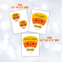 We've been booed printables candy corn