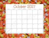 yearly calendar printable 2027 October