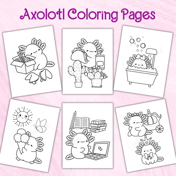 printable axolotl coloring book pdf