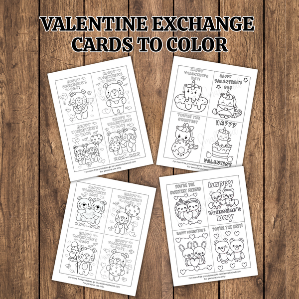 CUTE Printable Cards To Color (275+ Pages) – Cassie Smallwood