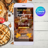 friendsgiving animated digital invitation