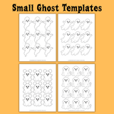 small printable ghost templates, little ghost outlines, mini ghost patterns, small ghost stencils for Halloween crafts, cute ghost templates, scary ghost templates, plain ghost templates