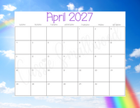 printable 2027 calendar monthly April