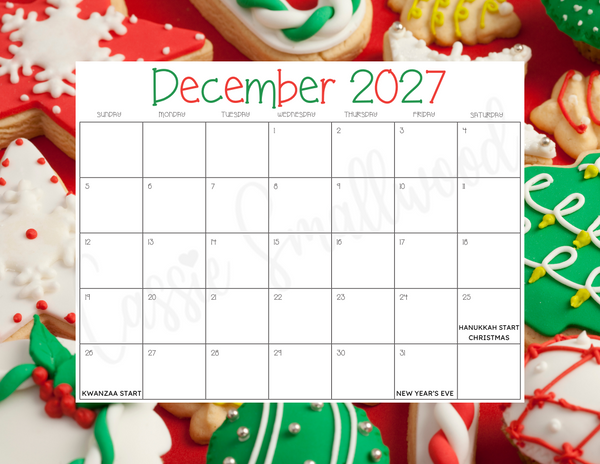 Printable 2027 Monthly Calendar With Holidays β Cassie Smallwood (Figure) Analysis of Printable 2027 Monthly Calendar With Holidays β Cassie Smallwood