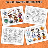 printable Halloween bookmarks pdf, Halloween activity bundle for kids, printable Halloween activities for kids
