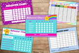 printable behavior charts for kids, printable weekly behavior tracker, printable daily behavior chart, classroom behavior charts