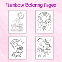 printable rainbows to color