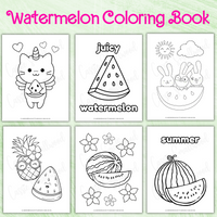 printable watermelon coloring pages for kids pdf