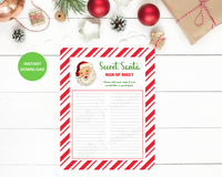 printable secret santa gift exchange sign up sheet template pdf