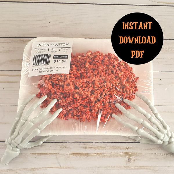 Printable Fake Meat Stickers For Halloween – Cassie Smallwood