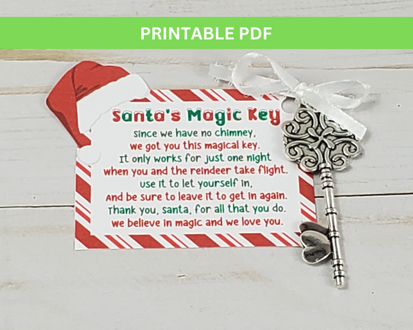 Santa's magic key printable poem pdf