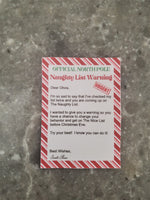 Tiny Editable Naughty List Letter From Santa Printable pdf