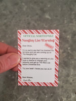 Mini editable elf naughty list printable pdf letter from Santa
