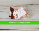 magic reindeer food tag with poem printable pdf instant download