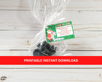 lump of coal party favor tags printable pdf