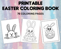 printable Easter coloring book with easy coloring pages to difficult detailed Easter pictures to color in