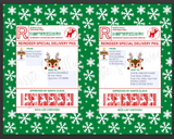 Reindeer Mail Label from North Pole editable pdf