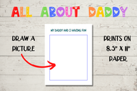 daddy and me picture drawing page pdf