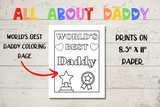 preschool Father's day coloring page pdf