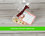 Christmas Eve magical reindeer food tags with poem printable pdf
