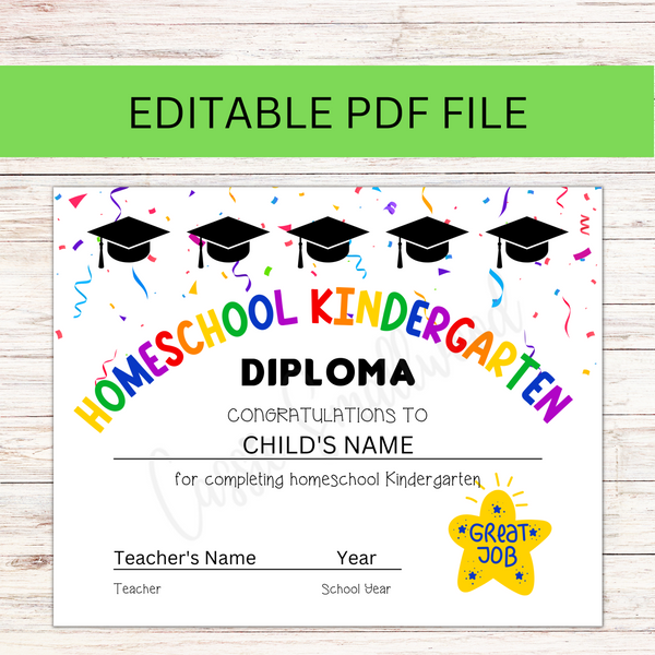 Editable Homeschool Kindergarten Graduation Certificate – Cassie Smallwood editable-homeschool-kindergarten-graduation-certificate-cassie-smallwood