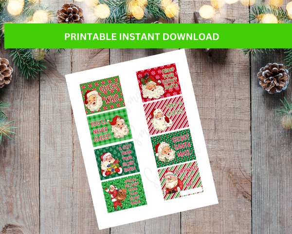 printable secret santa tags pdf