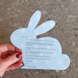 Blank Easter Bunny letter template