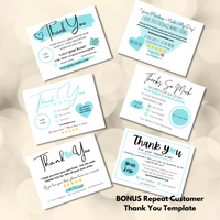Small business bundle printables templates thank you cards