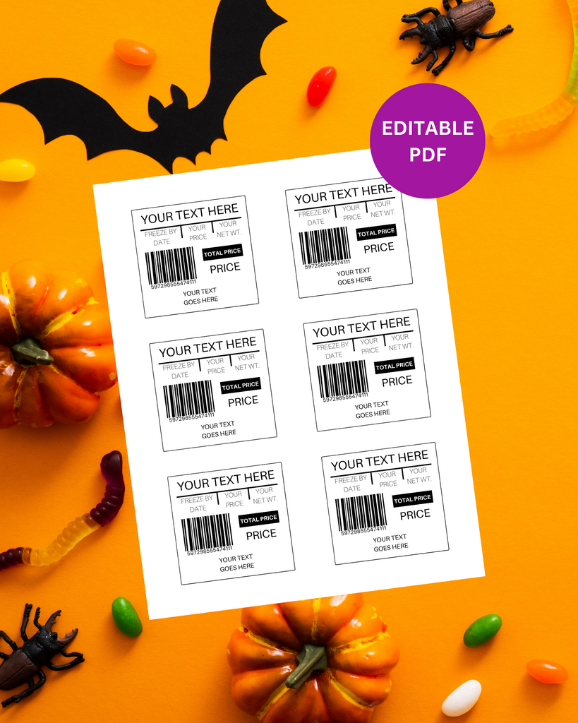 Editable Halloween Meat Labels For Raw Meat Rice Krispies – Cassie ...