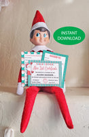 set of tiny elf on the shelf letters editable and printable
