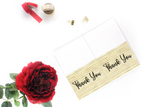 All occasion printable thank you card.  Simple thank you card.  Blank printable thank you card for handmade sellers.  Printable thank you card gold.