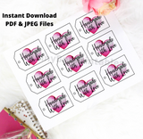 Printable Handmade with love tags, Packaging inserts for handmade business, Handmade with love labels