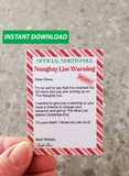 editable naughty list warning letter from the North Pole, personalized letter from Santa Claus