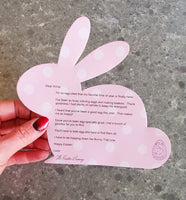 personalized Easter bunny letter template printable