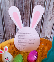 pink editable Easter bunny letter