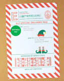 editable elf north pole shipping label printable pdf
