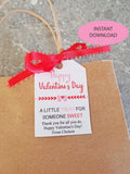 Personalized instant download printable Valentine tags