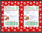 Santa special delivery North Pole shipping label editable pdf printable