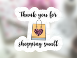 thank you for shopping small stickers, thank you for shopping stickers, thank you order stickers, diy packaging