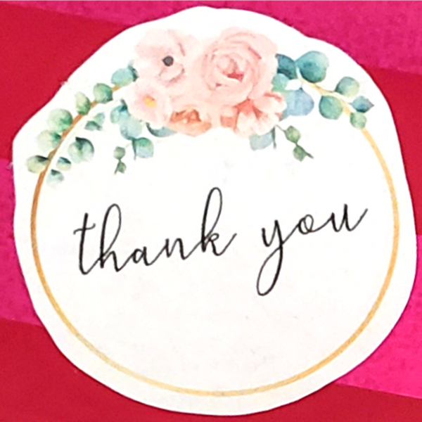 Printable Floral Thank You Stickers – Cassie Smallwood