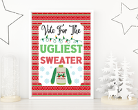 ugly christmas sweater sign for ugly sweater baby shower or birthday party