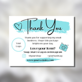 Small business Thank you card instagram snap share tag. IG hashtag card, Please tag us on Instagram, Business thank you card with logo