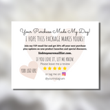 I hope this package makes your day card printable Canva template editable small business thank you cards bundle