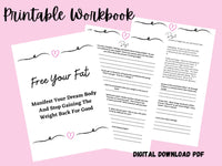 Printable Weight Loss Journal, Law Of Attraction Workbook, Weight Loss Printable Guided Journal With Prompts, Law Of Attraction Journal
