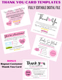 printable customer appreciation cards template business