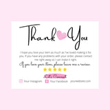 craft business thank you notes