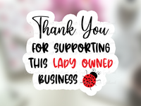 Thank you for supporting this woman owned business stickers printable png, small business thank you stickers, thanks for your order stickers, thank you for shopping small stickers
